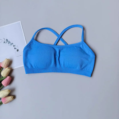 Seamless Racerback Sports Bra – Breathable Yoga & Gym Top for Women