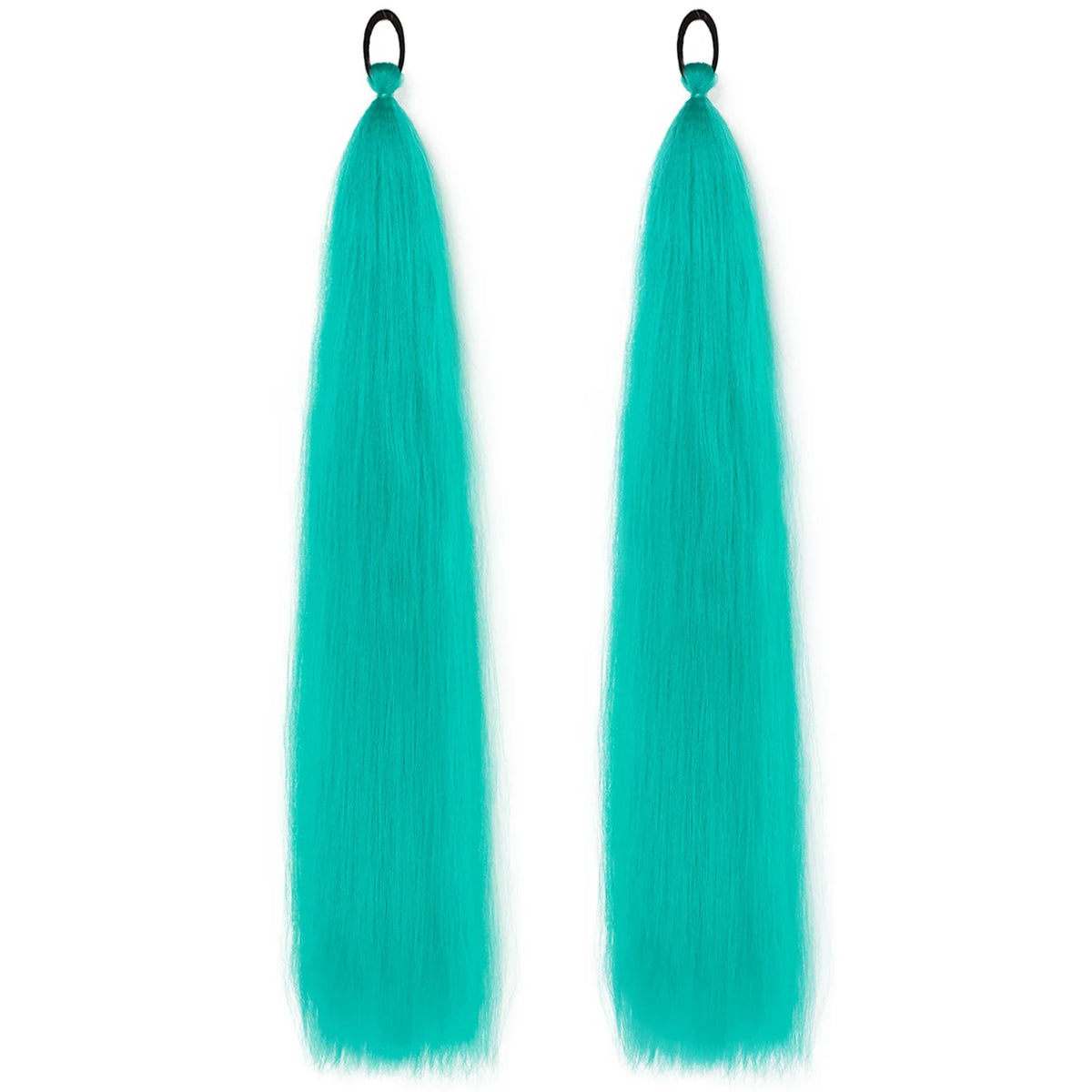 Synthetic Ponytail Extension 2-Piece Set – Long Straight with Rubber Band
