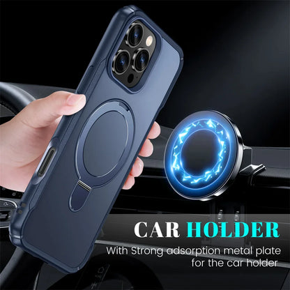 MagSafe iPhone Case with Magnetic Ring Stand & Kickstand