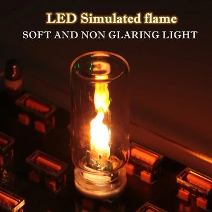 USB Flame Flickering LED Candle Night Light – Glass
