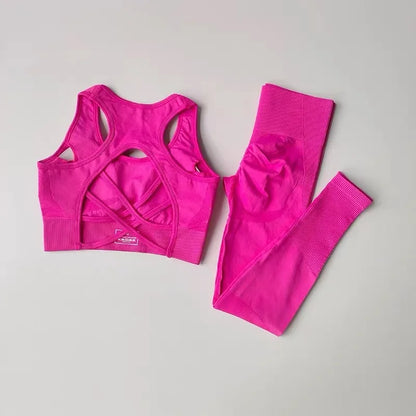 2-Piece Women's Yoga Set – Sports Bra & High Waist Leggings Fitness Suit
