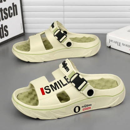 Men's Massage Slides – Soft Cushion Sandals for Indoor & Outdoor