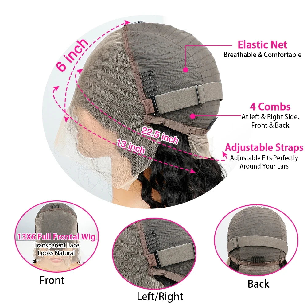HD Lace Front Wig Chocolate Brown Body Wave – 13x4 & 13x6, 180%/200% Density, 18–46 Inch