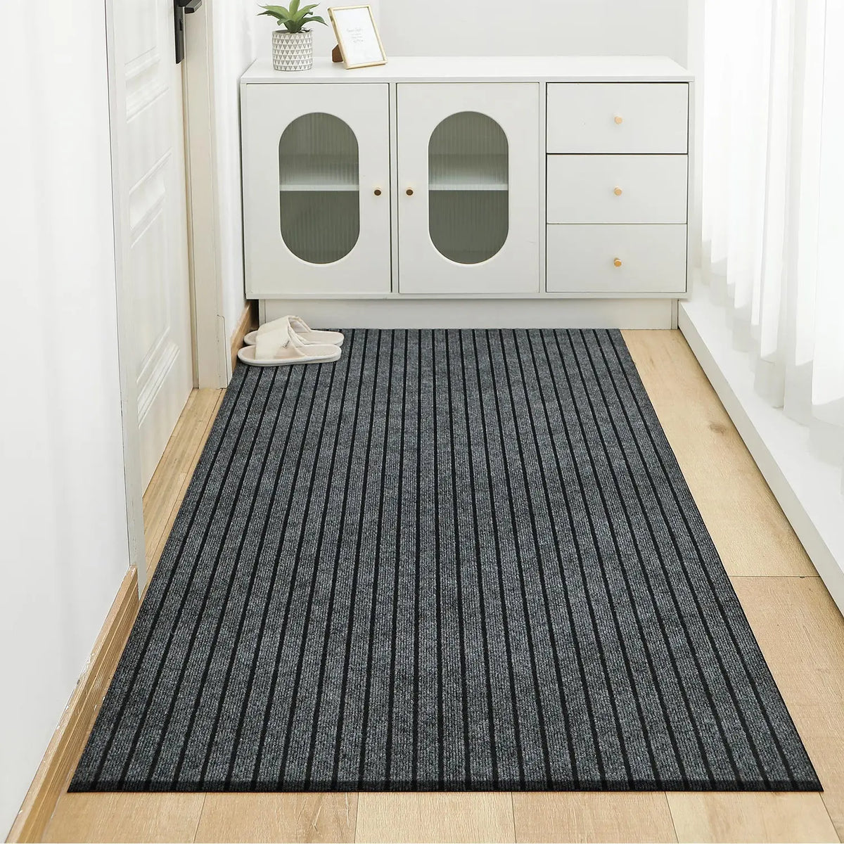 Ribbed Door Mat – Durable Washable Non-Slip Floor Mat for Entryway