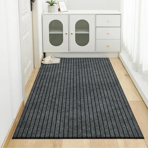 Modern Minimalist Striped Floor Mat – Washable & Stain-Resistant