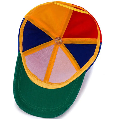 Propeller Baseball Cap – Funny Colorblock Snapback Hat with Helicopter Spinner