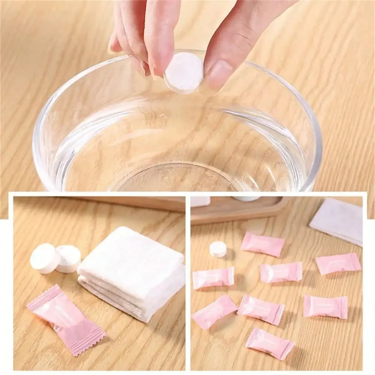 Compressed Disposable Face Towels – Soft Coin Tablets 10–100pcs