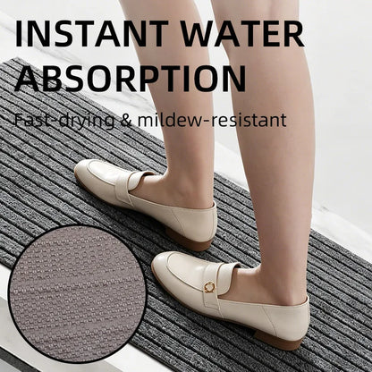 Modern Minimalist Striped Floor Mat – Washable & Stain-Resistant