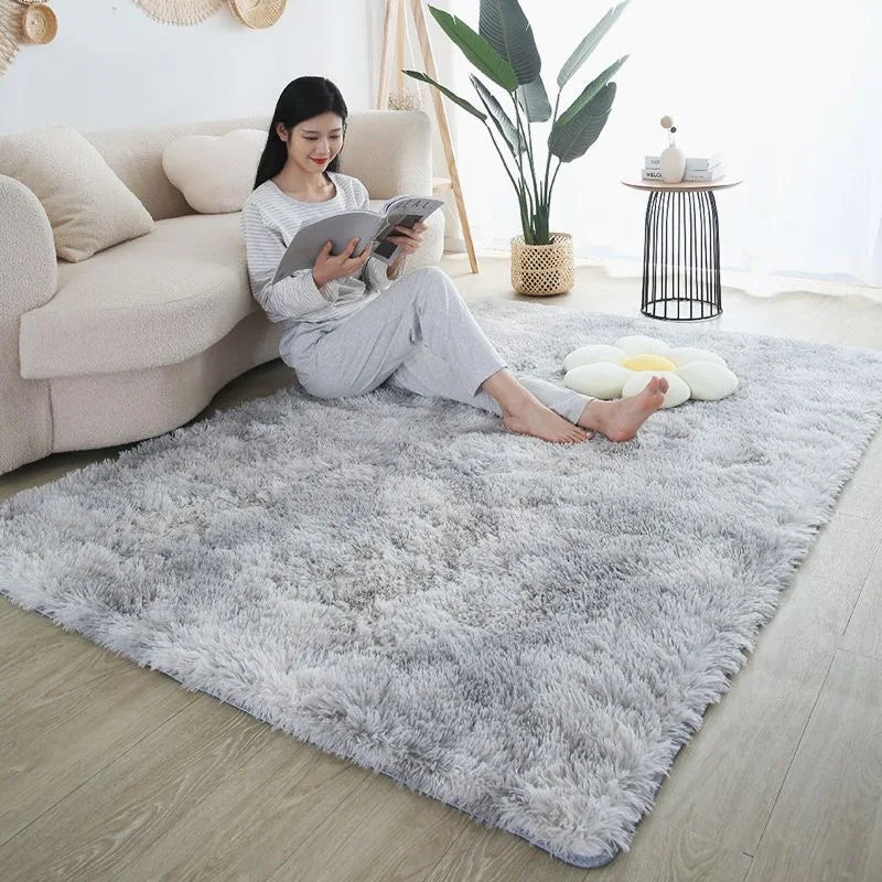 Soft Fluffy Area Rug – Plush Shag Carpet for Bedroom & Living Room