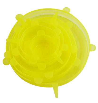 Silicone Stretch Lids Set of 6 – Universal Food Storage Bowl Covers