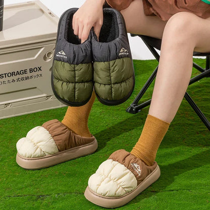 Winter Slippers Women – Waterproof Long Plush, Thick Sole, Non-Slip