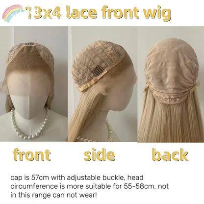 Straight Lace Front Wig – Long 26 Inch Synthetic Heat Resistant