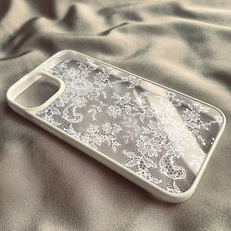 Vintage White Lace Floral iPhone Case