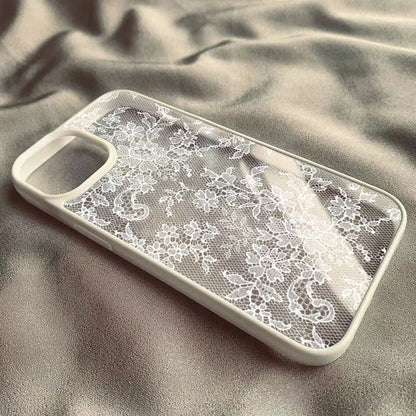 Vintage White Lace Floral iPhone Case