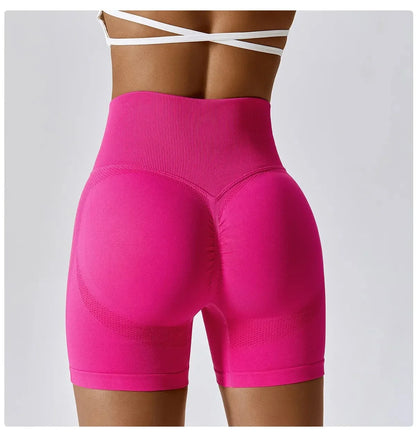 Women's Seamless High-Waist Scrunch Shorts