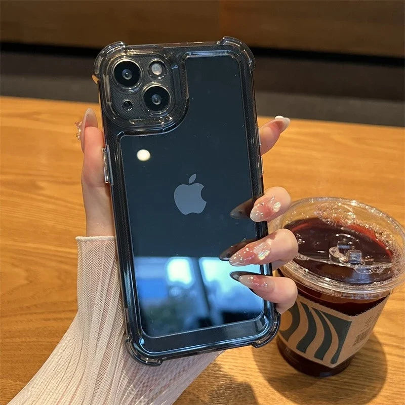 Clear Shockproof iPhone Case – Transparent Bumper Cover for iPhone 7 to 17