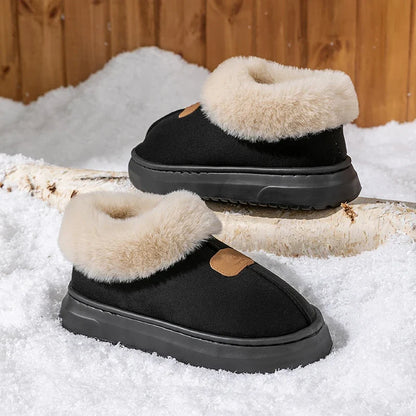 Women's Winter Slippers – Warm Fluffy Ankle Boots, Thick Sole, Non-Slip
