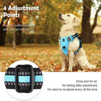 No Pull Dog Harness – Adjustable Soft Padded Vest with Control Handle