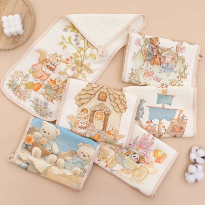 Baby Muslin Burp Cloth & Face Towel – 6-Layer Cotton Gauze