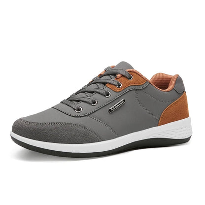 Men's Waterproof Leather Sneakers – Non-Slip Casual Walking Shoes