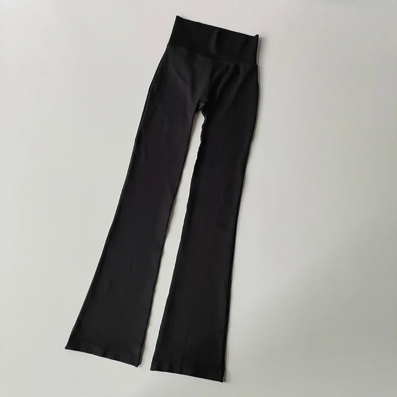Women's Seamless High-Waist Flare Yoga Pants – Compression Leggings