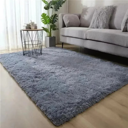 Gradient Shag Rug – Soft Non-Slip Machine Washable Carpet for Bedroom & Living Room