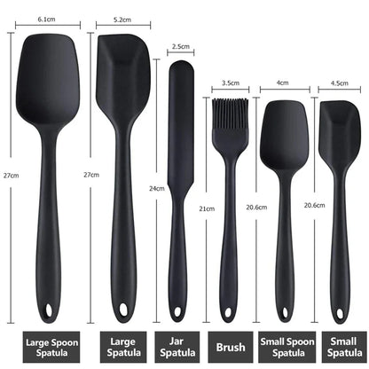 Silicone Spatula Set – 6-Piece Food-Grade Heat-Resistant Kitchen Tools