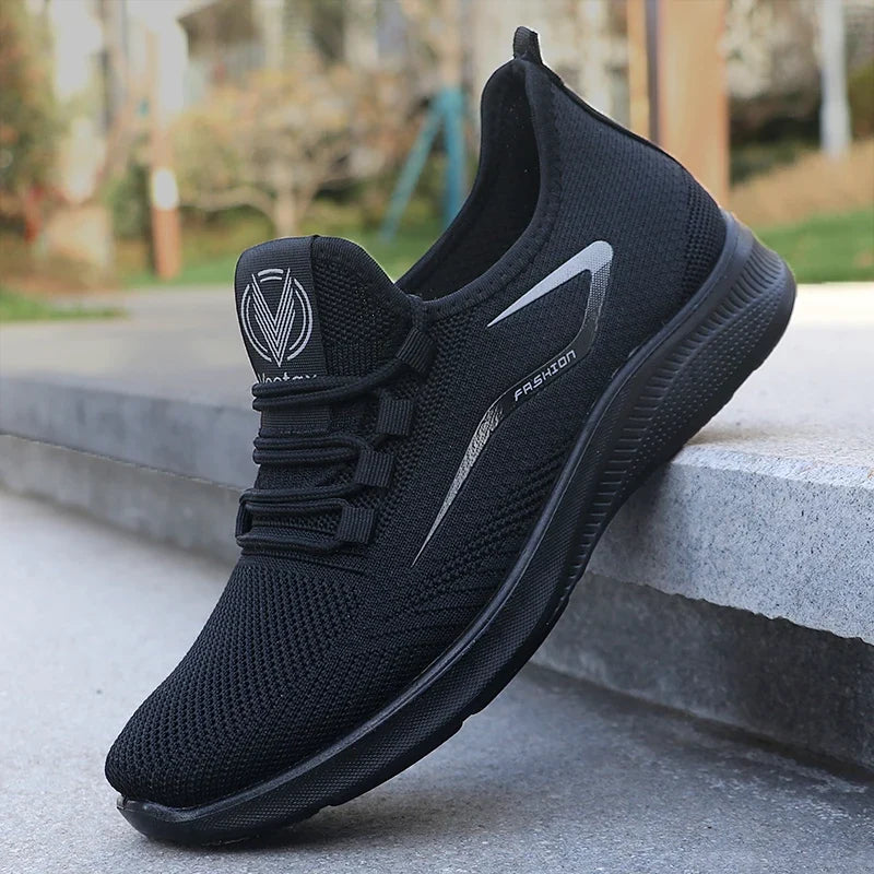 Men's Lightweight Mesh Sneakers Casual Lace-Up Sports Shoes