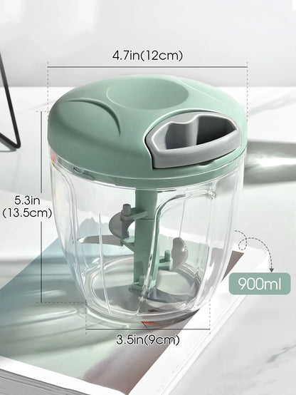 Manual Garlic Chopper & Vegetable Mincer – Pull String