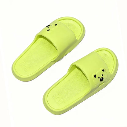 Cartoon Bear Indoor Slippers Women Soft EVA Home Slides
