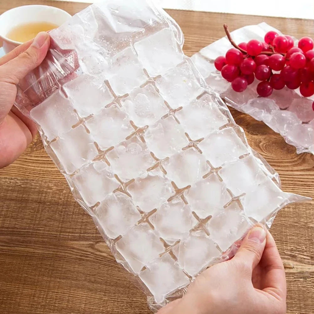 Disposable Self-Sealing Ice Cube Bags – Lattice Mold Tray