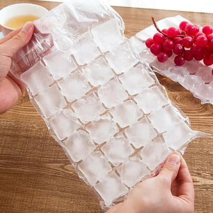 Disposable Self-Sealing Ice Cube Bags – Lattice Mold Tray