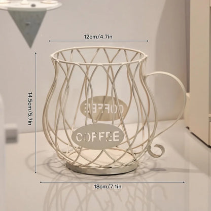 Coffee Pod Holder Wire Basket – Large Capacity Capsule Storage