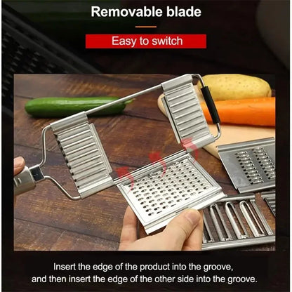Multi-Blade Stainless Steel Vegetable Slicer & Grater Set