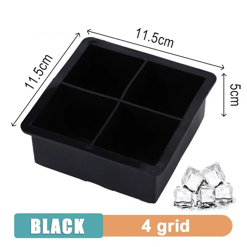 Silicone Ice Cube Tray – Flexible BPA-Free Mold, Multiple Grid Sizes