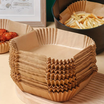 Air Fryer Disposable Paper Liners – Oil-Proof Parchment Sheets