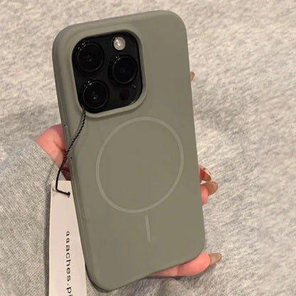 Luxury Liquid Silicone iPhone Case – MagSafe Compatible | iPhone 11–16 Series