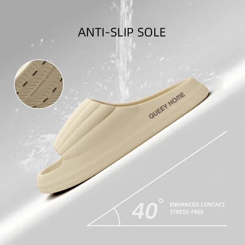 Thick Sole Slide Slippers – Soft Bouncy Comfort Anti-Slip Sandals for Men