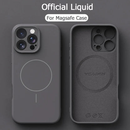 Liquid Silicone MagSafe Magnetic iPhone Case – iPhone 11–16 Pro Max