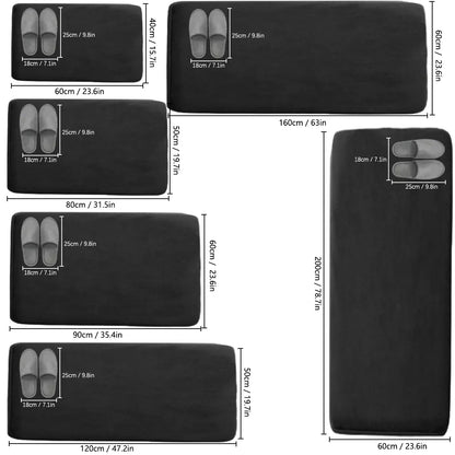 Kitchen Floor Mat Non-Slip Absorbent Flannel Runner Rug for Home & Hallway