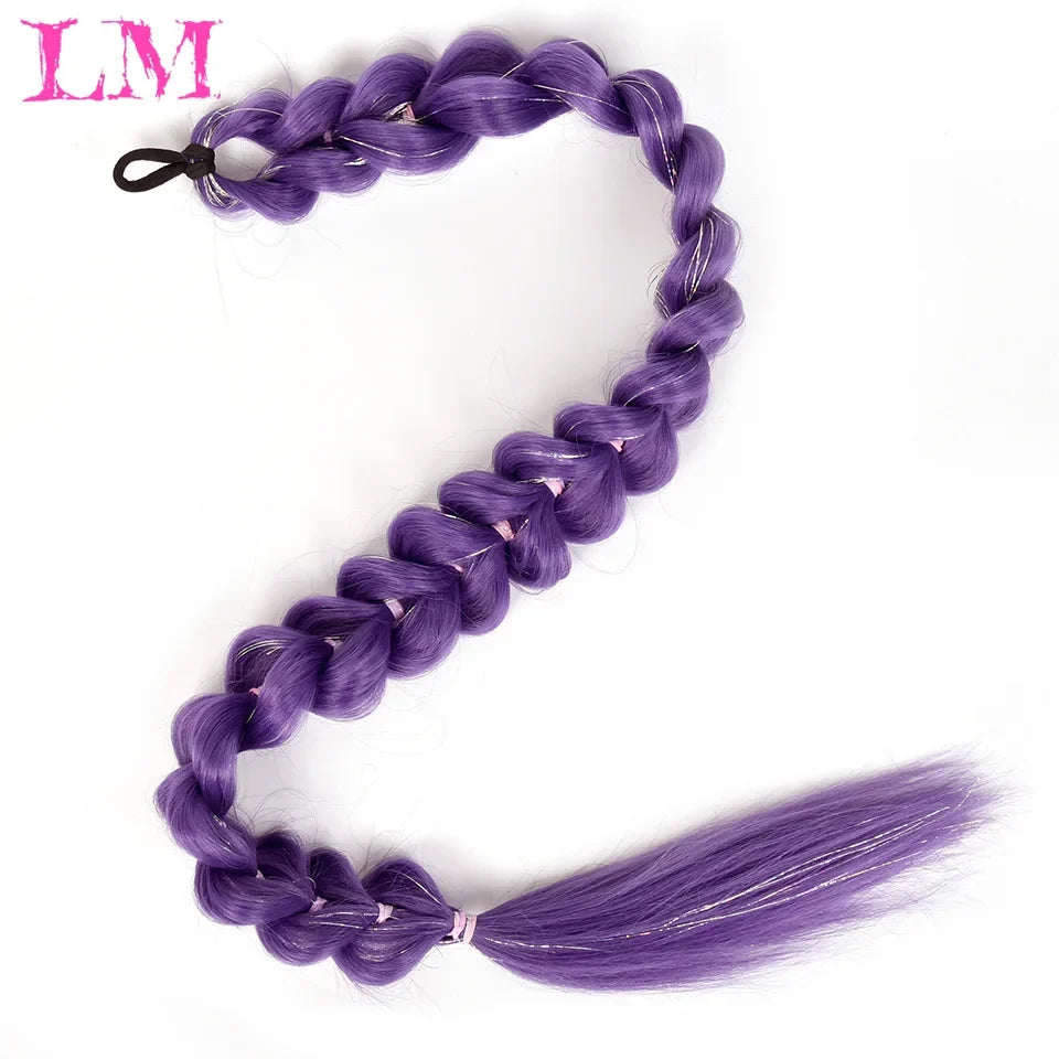 32 Inch Jumbo Braid Ponytail Hair Extension – Pre-Braided Synthetic