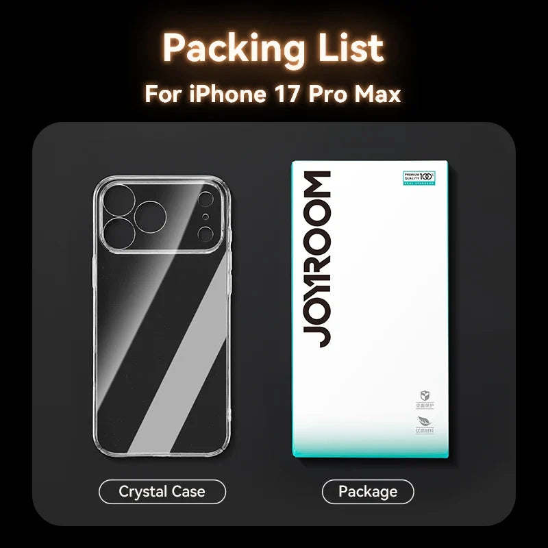 Joyroom Clear iPhone Case – Ultra-Thin Transparent Shockproof Cover with Lens Protection