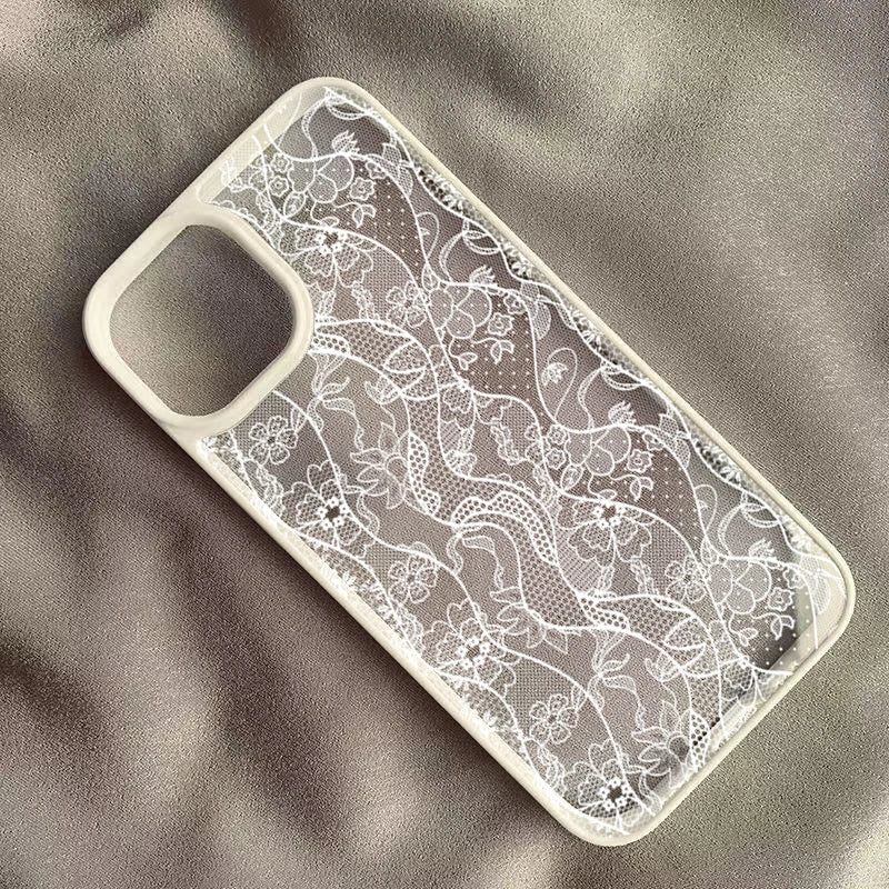 Vintage White Lace Floral iPhone Case