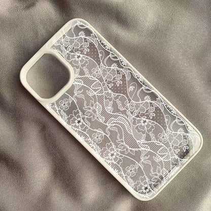 Vintage White Lace Floral iPhone Case