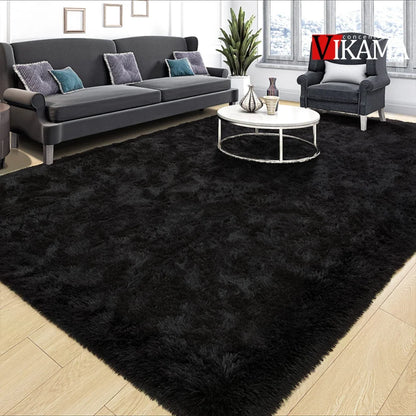 Fluffy Shag Area Rug – Soft Plush Carpet for Living Room & Bedroom