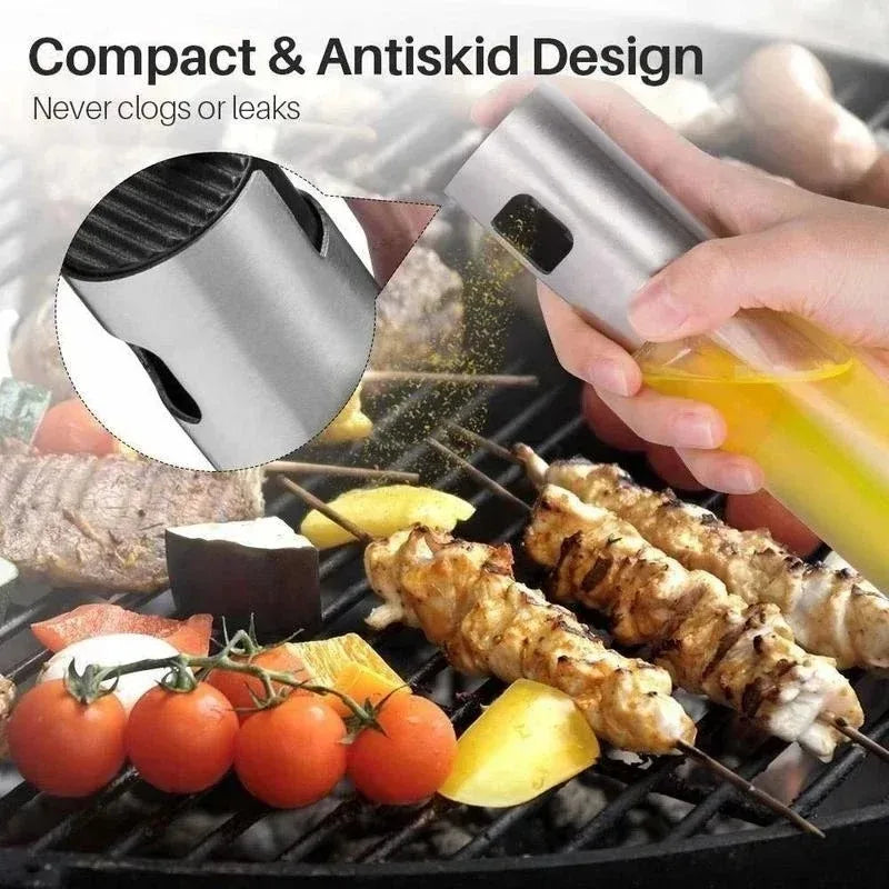 Glass Oil Spray Bottle – 100ml Kitchen Olive Oil Mister for Cooking & BBQ