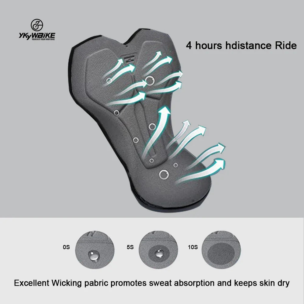 Men's Padded Cycling Underwear Shorts – MTB Gel Sponge Pad