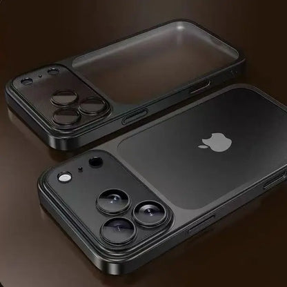 Luxury Plating Transparent iPhone Case with Lens Protection