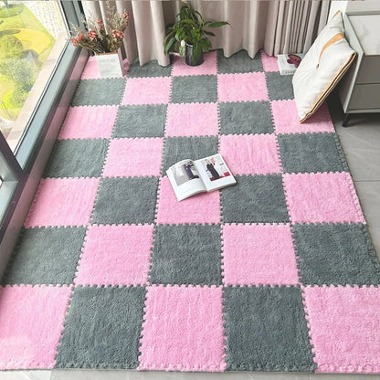 Interlocking Plush Foam Floor Tiles – 10-Piece Puzzle Play Mat Set