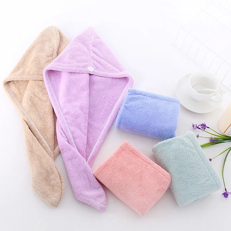 Microfiber Hair Towel Wrap – Magic Fast-Drying Bath Hat